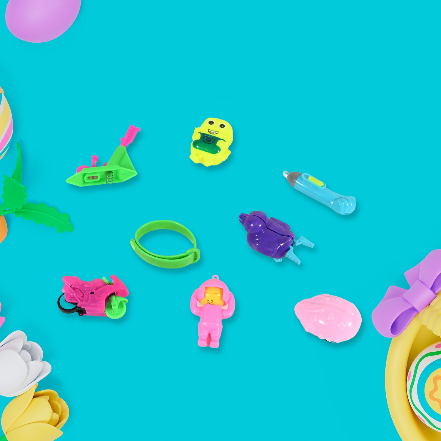 Wukusy 10-in-1 toy for kids, featuring ten small colorful toys for curiosity and play.