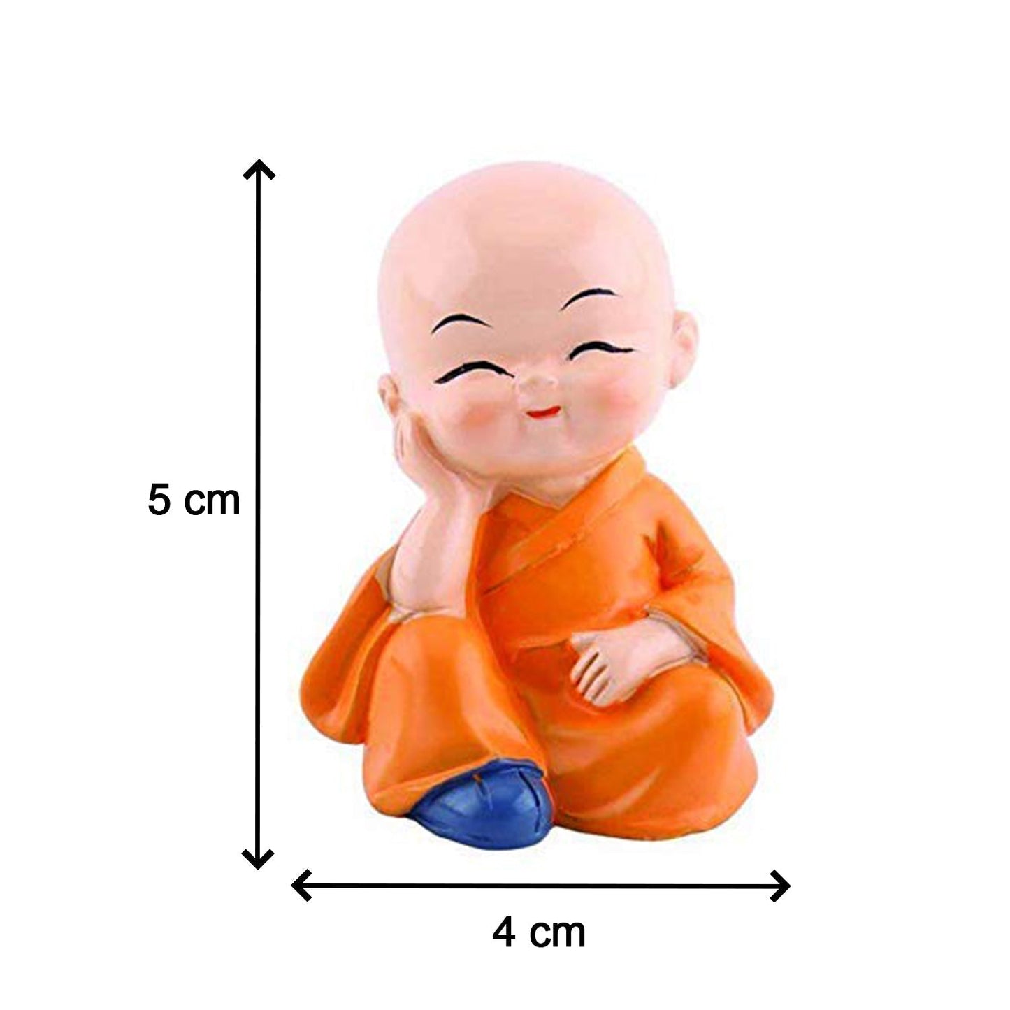 Wukusy Baby Buddha 4-piece toy set and show piece for house, office, and decoration, featuring small Buddha figures on a decorative base.