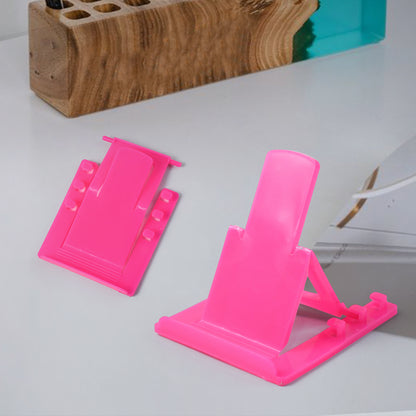Wukusy adjustable foldable plastic mobile phone stand holder displaying a phone in a stable upright position
