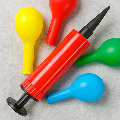 Wukusy manual dual handheld balloon air pump, 17 cm, designed for inflating balloons easily and efficiently.