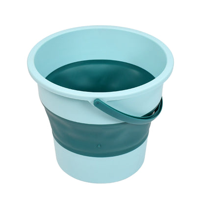Wukusy 4009 foldable water bucket with handle, high capacity, space-saving design for laundry and bathroom storage, portable and durable