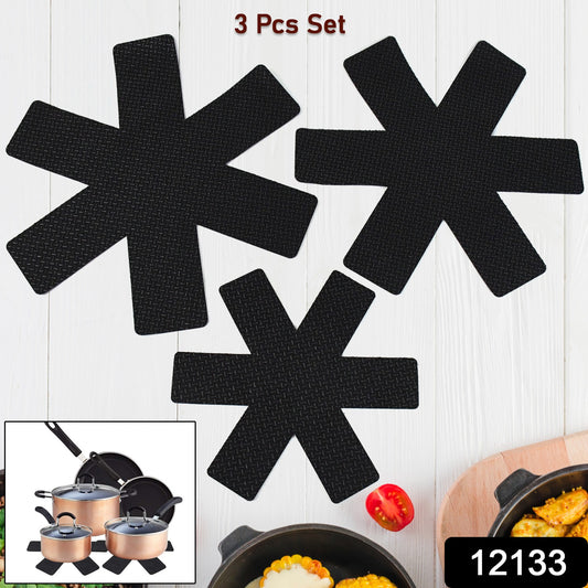 Wukusy pots and pans protectors set with three different sizes, designed to prevent scratches and damage during cooking.