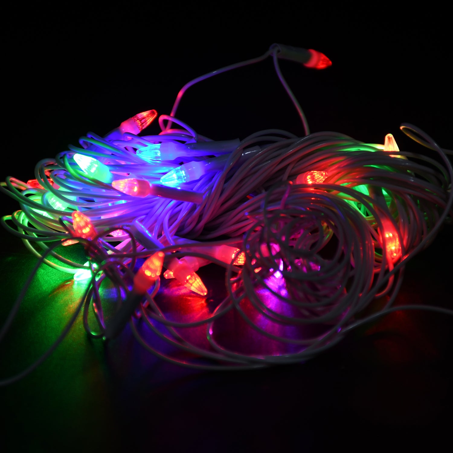Wukusy 8m LED string lights for Diwali, wedding, Christmas, indoor and outdoor home decoration with warm glowing bulbs.