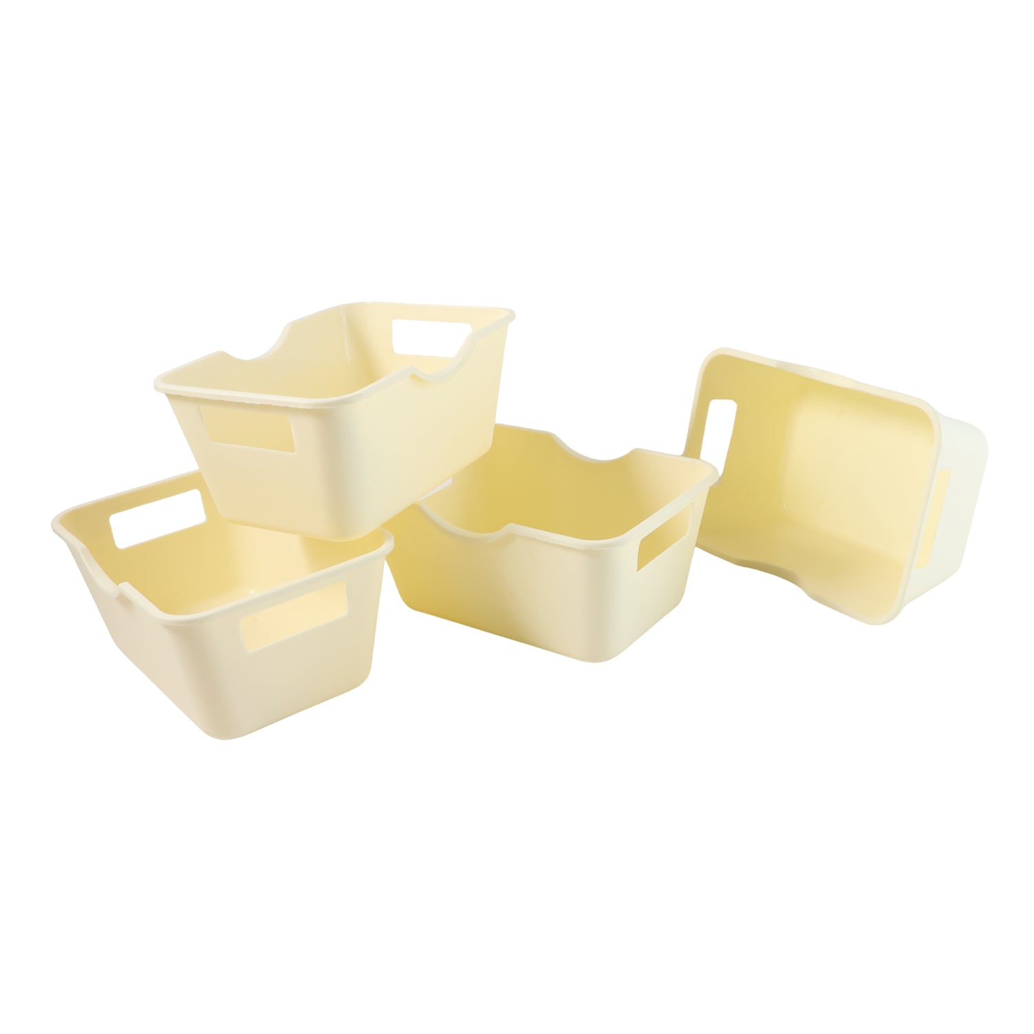 Set of four Wukusy multi-purpose storage baskets in various sizes, ideal for organizing kitchen and home essentials.