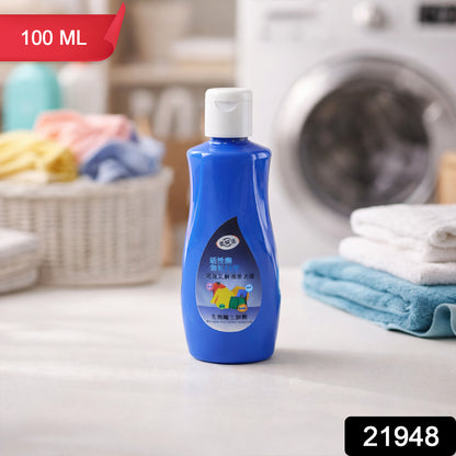 Wukusy multipurpose liquid laundry stain remover bottle, 100 ml, shows a clear plastic container with a white cap and label.
