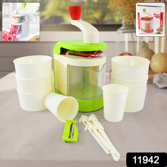 Wukusy Ritu multi-function spiral potato twister snack maker machine with stainless steel components and colorful housing.