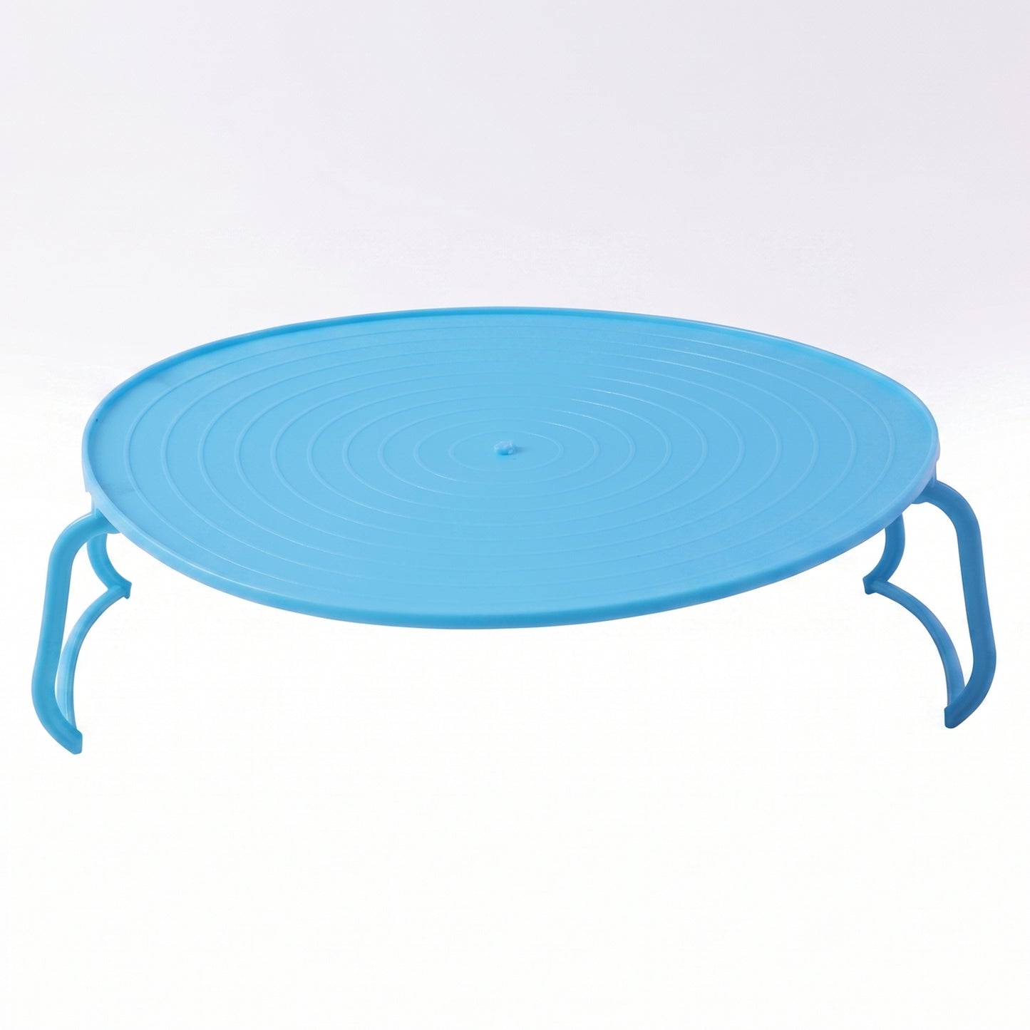 Wukusy decorative plastic serving tray with non-slip surface and stand, ideal for serving snacks or drinks.