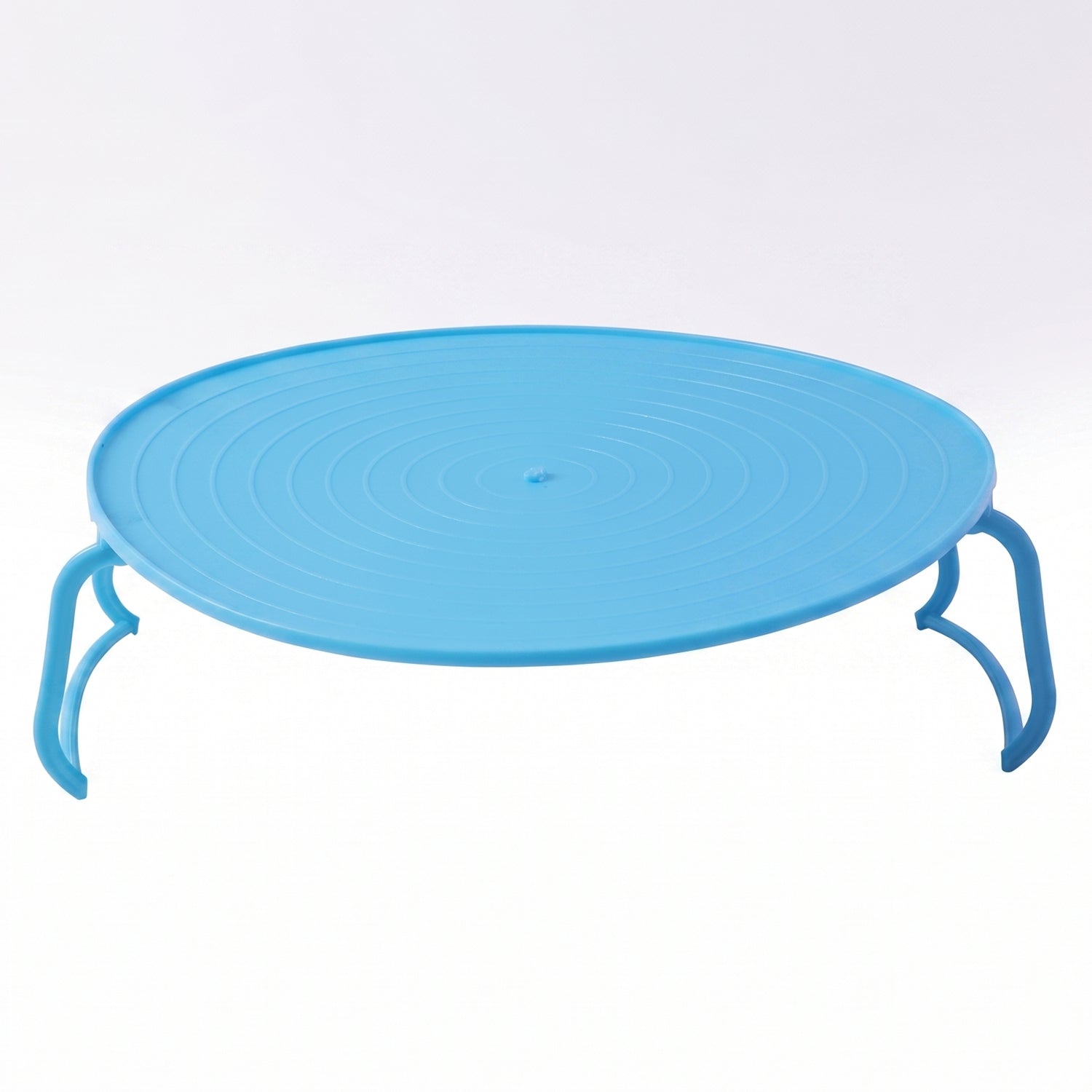 Wukusy decorative plastic serving tray with non-slip surface and stand, ideal for serving snacks or drinks.