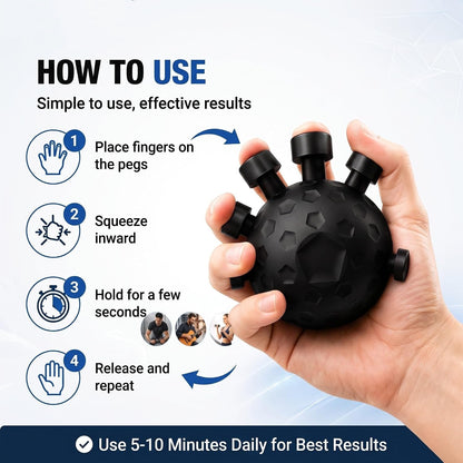 Wukusy Eagle Claw Finger Gripper Hand Strengthener and Wrist Exerciser ball for grip and forearm training.