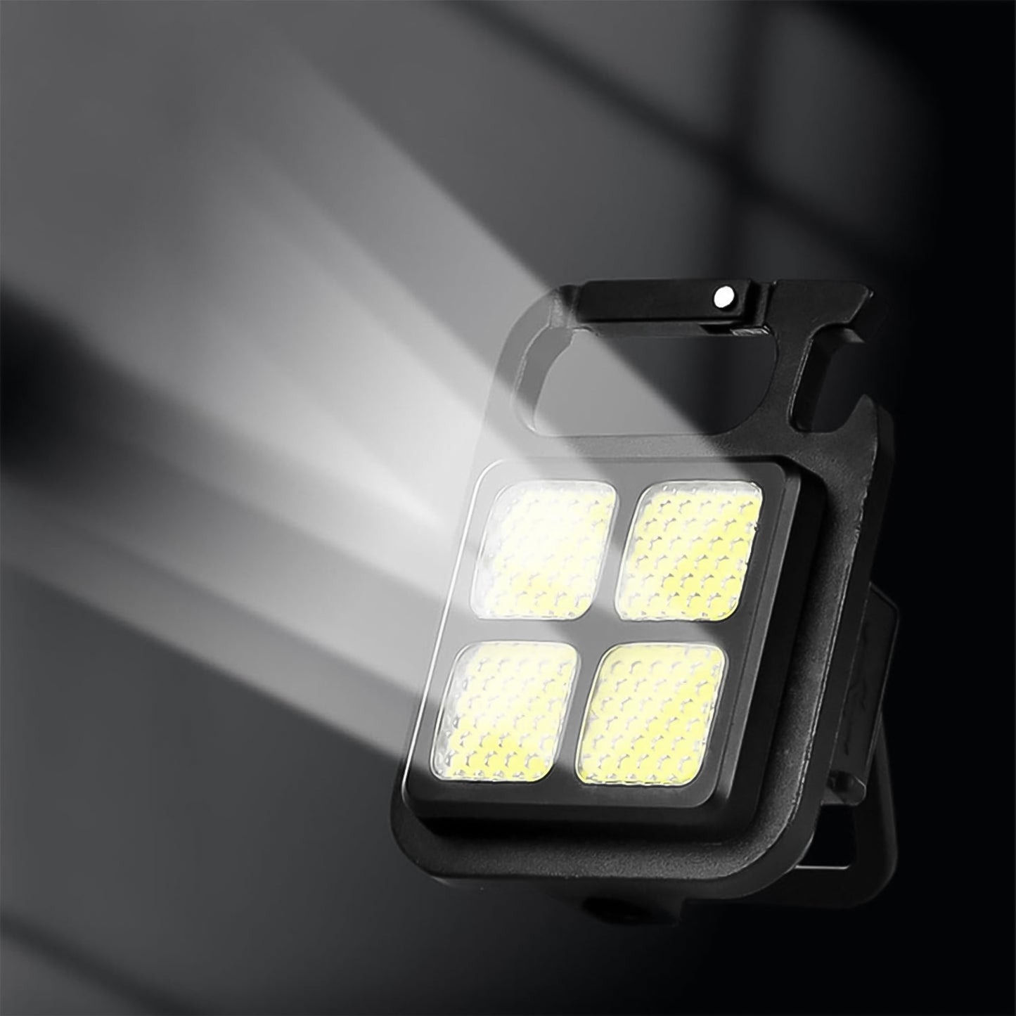Wukusy 4 LED mini keychain light attached to keychain, compact portable home improvement tool with bright LEDs