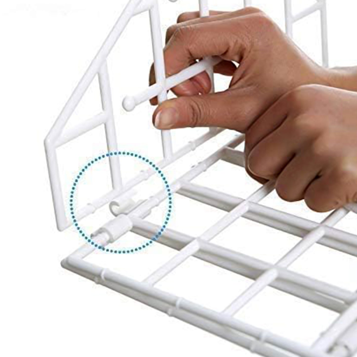 Wukusy 4526 multipurpose 5-layer folding clothes storage rack with shelves for socks, scarves, T-shirts, and wardrobe organization.