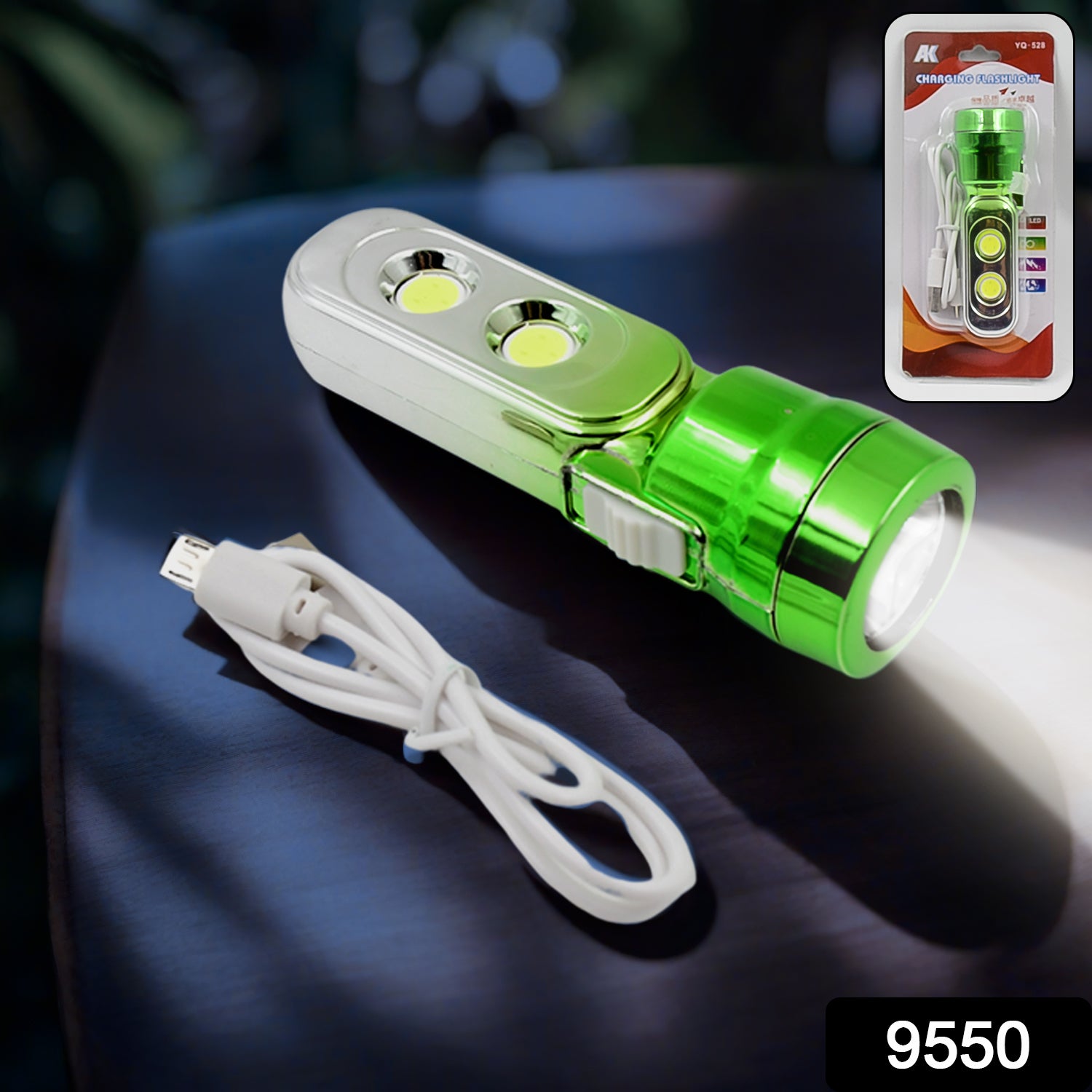 Wukusy multi-functional 3 LED torchlight with adjustable focus, compact design, ideal for home improvement tasks and outdoor use.