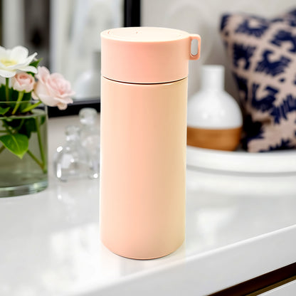 Insulated stainless steel water bottle for kids by Wukusy, 350ml, with colorful design and leak-proof cap.