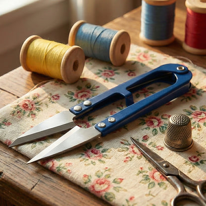Wukusy premium sewing scissors with ergonomic handle, sharp blades, designed for precise fabric cutting in home improvement projects.