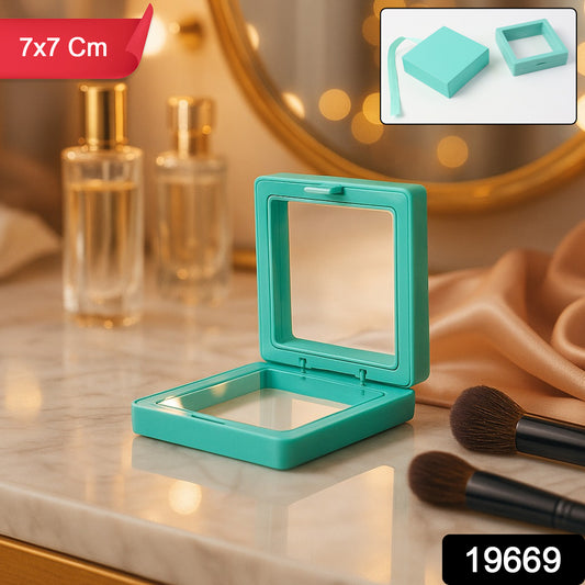 Clear jewelry display box from Wukusy, 7x7 cm, ideal for showcasing rings, earrings, and small accessories.