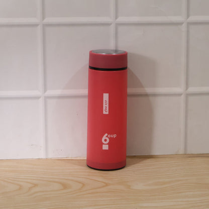 Wukusy premium glass water bottle with silicone sleeve and leak-proof cap, 400ml, shown with clear glass and black silicone cover