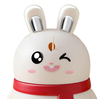 Red rabbit-shaped toothpick dispenser by Wukusy, small size, durable, ideal for kitchen, dining, or home decor.