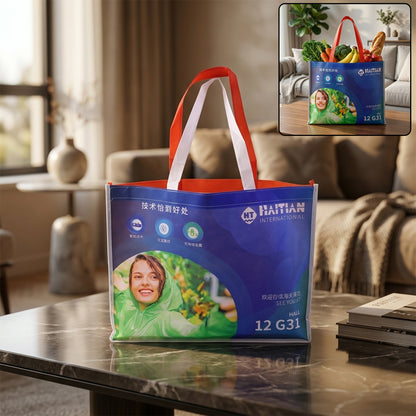 Large Wukusy multipurpose carry hand bag, 45x35 cm, with spacious interior and sturdy handles for versatile use.