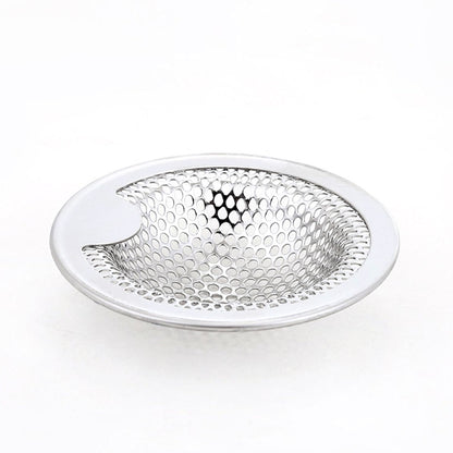 Wukusy stainless steel kitchen sink drain strainer and stopper, medium size, designed to prevent clogs and allow water flow.