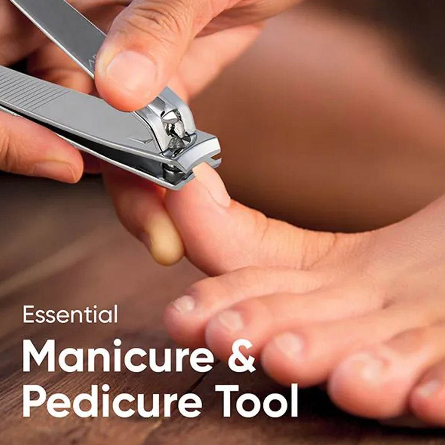 Wukusy premium heavy-duty stainless steel nail cutter with sharp cutting edges for precise grooming, shown in a clean, professional setting.