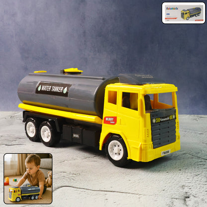 Wukusy Funwoods water tanker toy truck for kids, featuring a colorful plastic design with realistic tank and wheels.