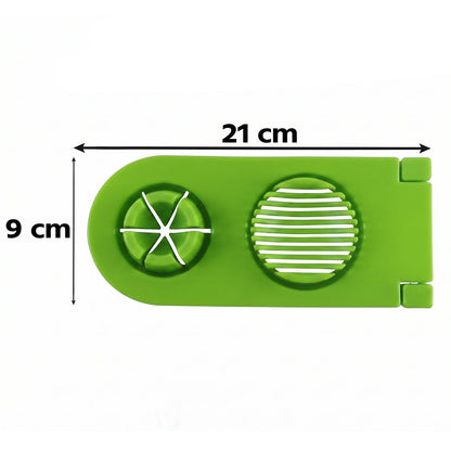 Wukusy 2-in-1 egg slicer and wedger with stainless steel wire, ideal for slicing boiled eggs evenly and quickly.