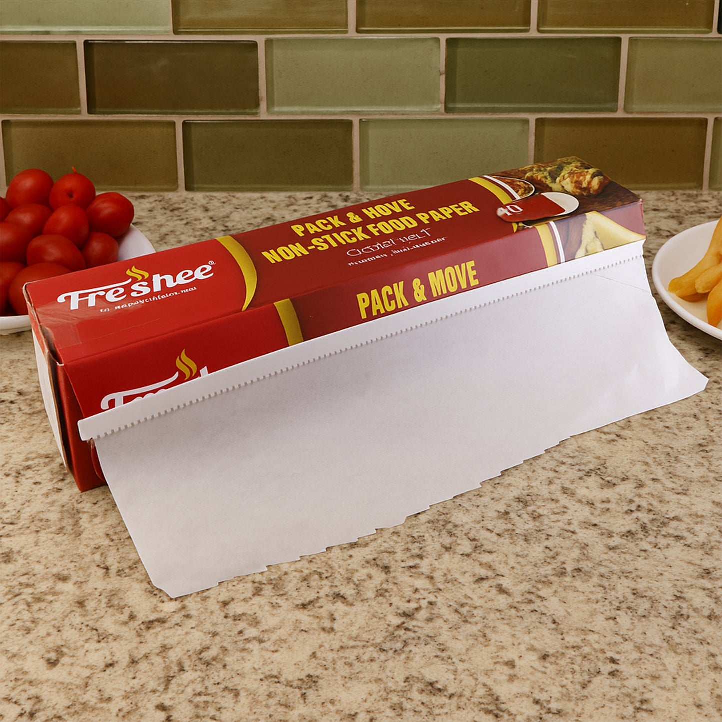 Wukusy Freshee Pack Move non-stick food paper roll, 45 meters total, ideal for kitchen food wrapping and food prep.