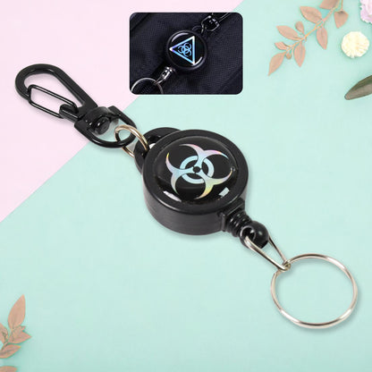Wukusy safety anti-lost retractable key chain with small compact design and durable clip for secure key attachment
