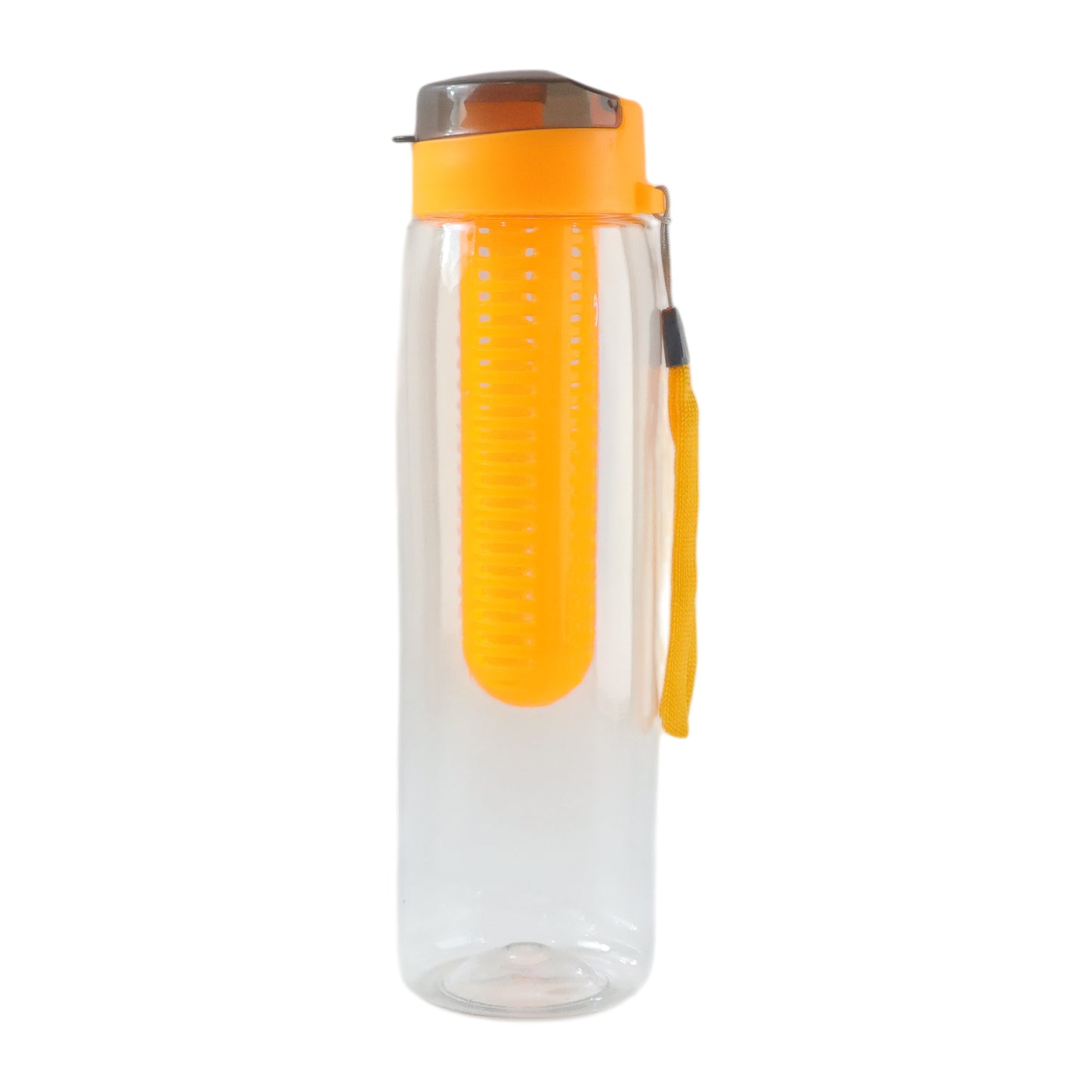 Wukusy premium 1200ml fruit infuser water bottle with clear body and black lid, ideal for fresh fruit infusion.