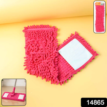 Wukusy microfiber chenille mop refill pad for home cleaning, soft and absorbent replacement mop pad, ideal for hardwood and tile floors