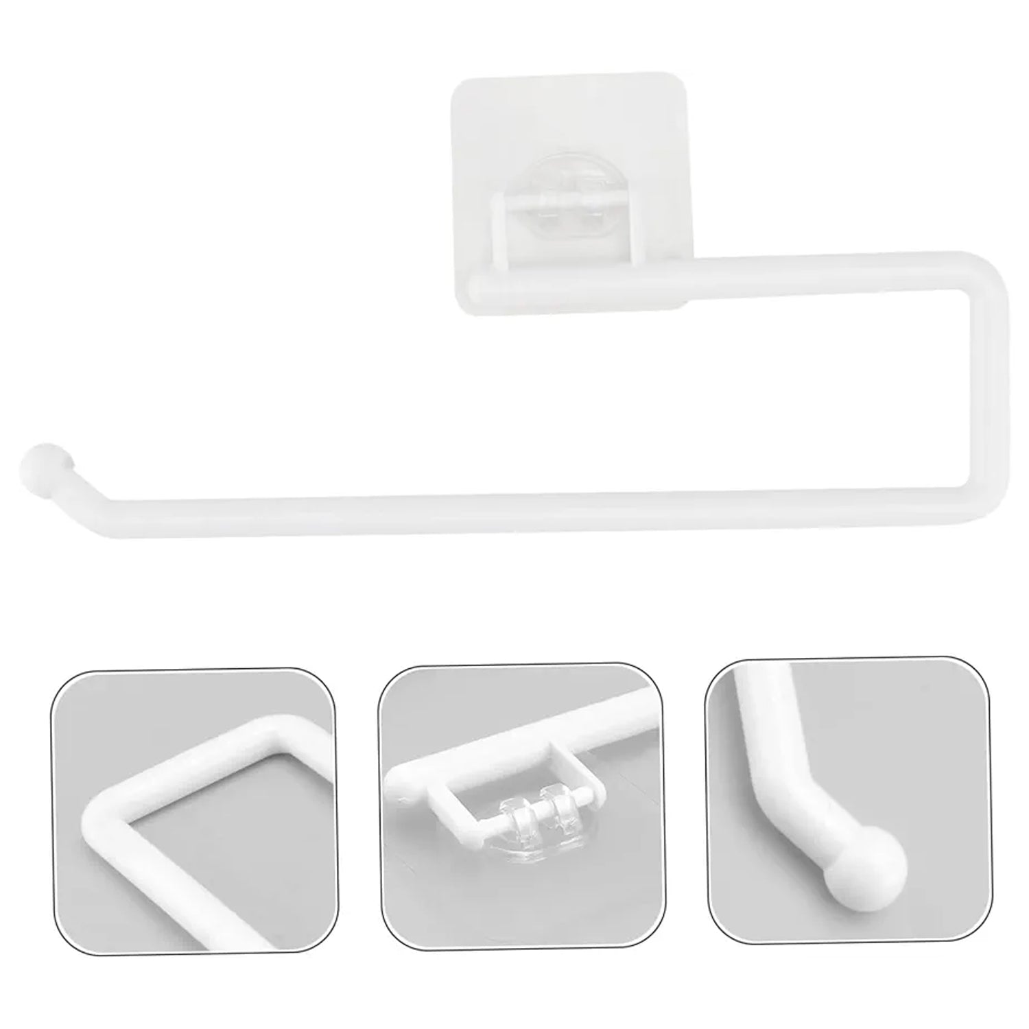 Wall mounted paper towel holder by Wukusy, showcasing a sleek metal design with a roll of paper towels ready for use.