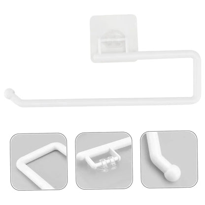 Wall mounted paper towel holder by Wukusy, showcasing a sleek metal design with a roll of paper towels ready for use.
