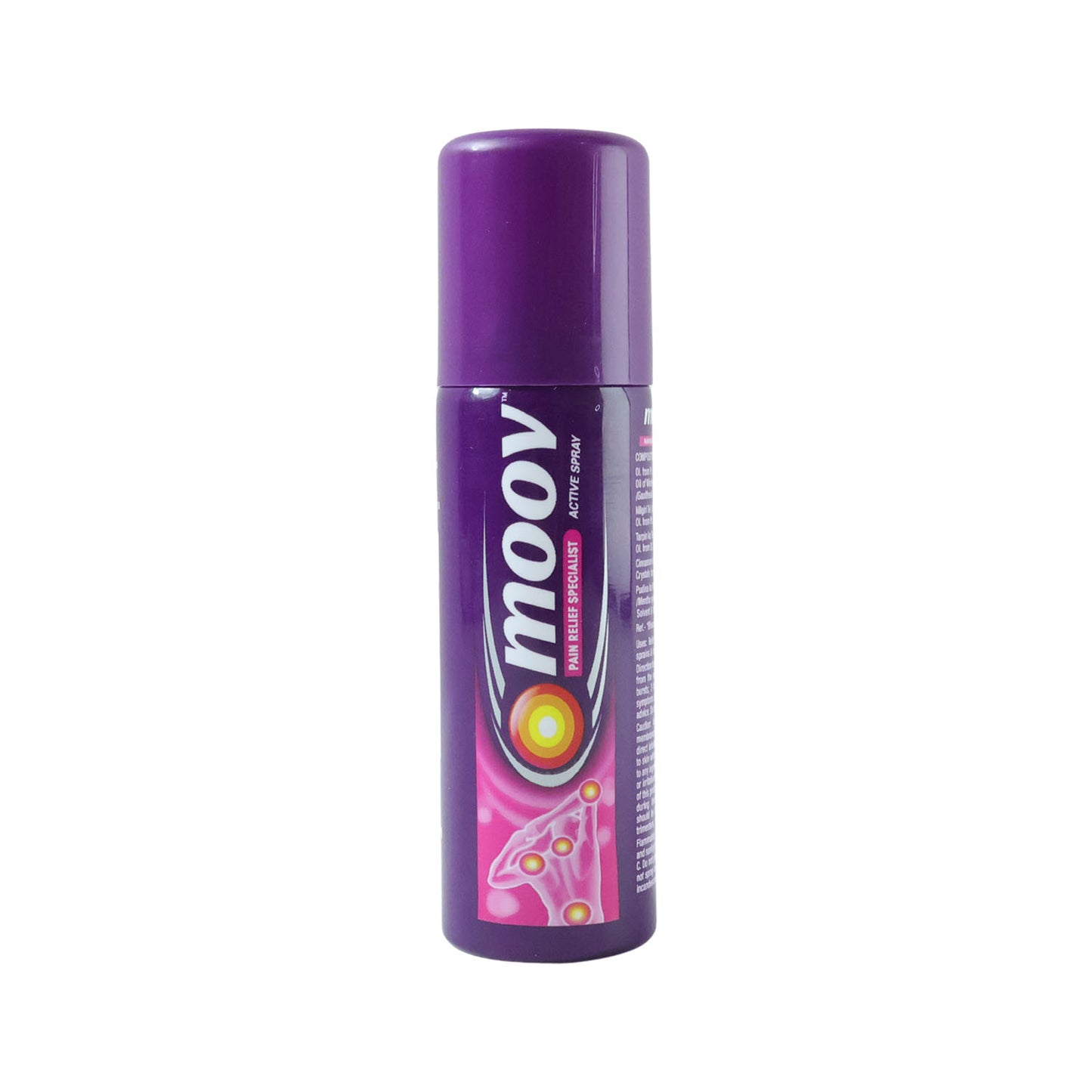 Wukusy Moov Spray for fast-acting muscle pain relief, 35g, showing the spray bottle and label.