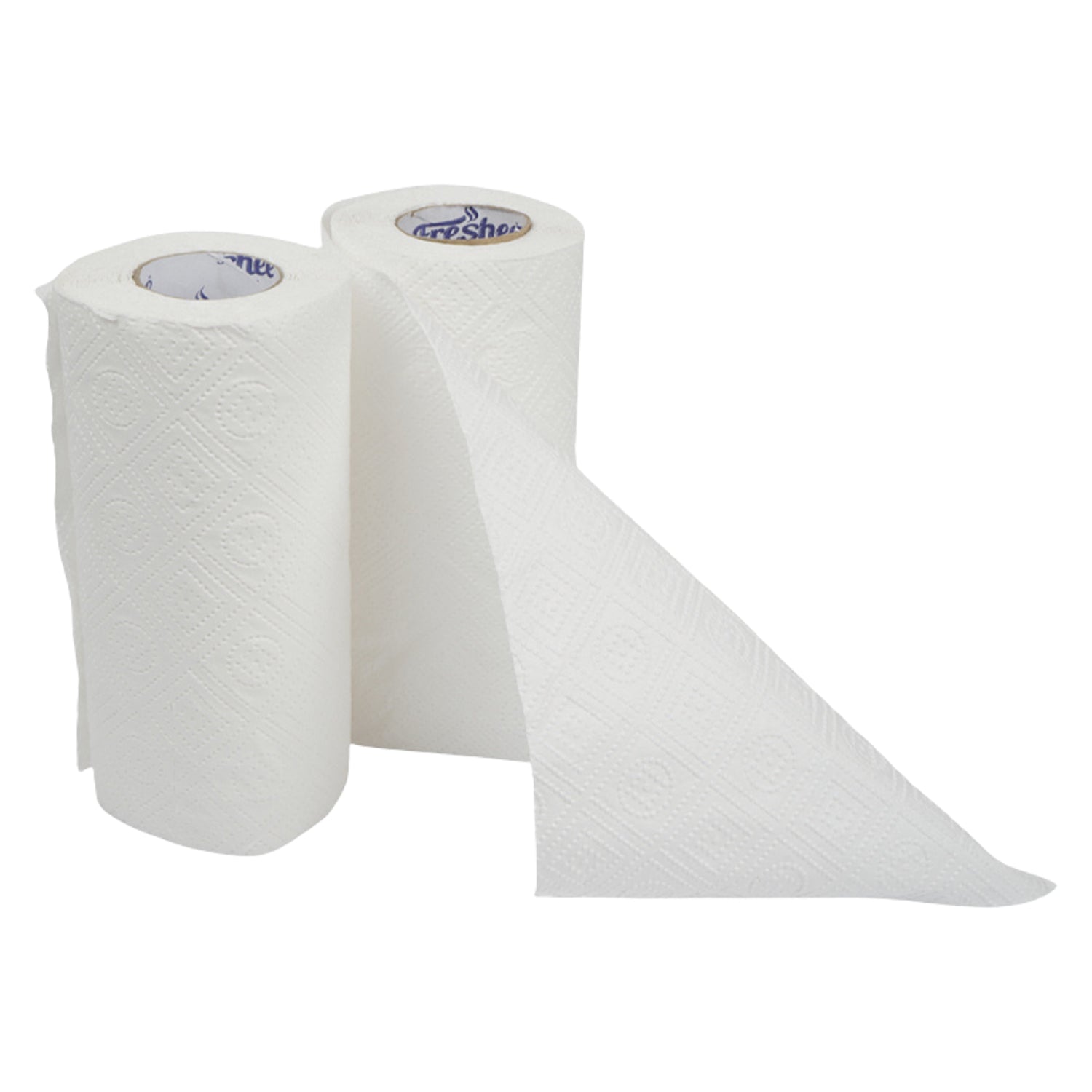 Wukusy Freshee super-absorbent kitchen roll paper towels, 4 rolls with 60 sheets each, ideal for home and kitchen cleaning.