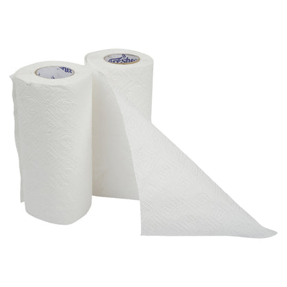 Wukusy Freshee super-absorbent kitchen roll paper towels, 4 rolls with 60 sheets each, ideal for home and kitchen cleaning.