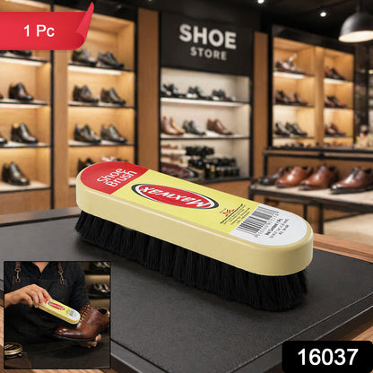 Wukusy Maxwax Shoe Cleaning Brush with wooden handle and bristles for cleaning and polishing shoes.