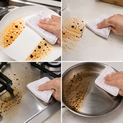 Heavy-duty Wukusy dish washing scrub pad for utensils and pots, 18x18cm kitchen scrubber with textured surface for effective cleaning