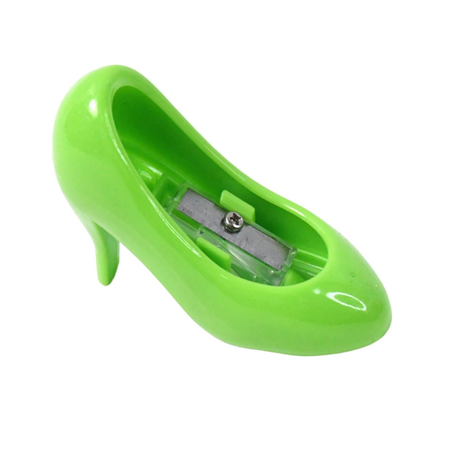 Wukusy high heels shape pencil sharpener in mixed colors, designed for office use, with a compact, decorative shoe heel design.