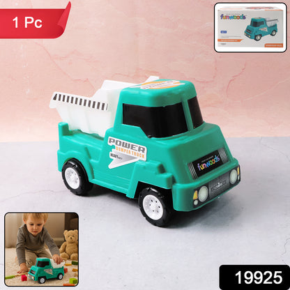 Wukusy Funwoods Kids Power Dumper Truck Toy showing a colorful plastic toy truck with a working dumper bed for children to play with
