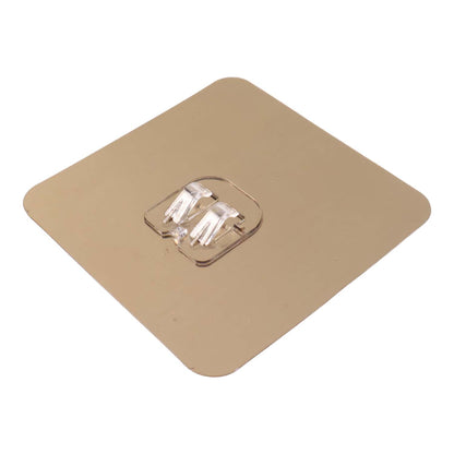 Heavy-duty plastic wall hook by Wukusy, self-adhesive, 8x8 cm, ideal for home and kitchen organization.