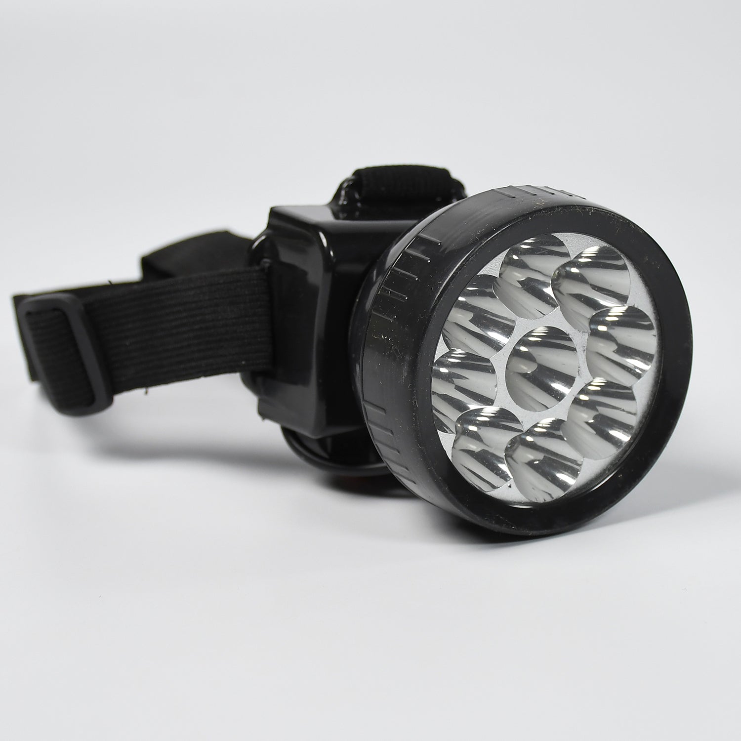 Wukusy 7520 headlamp with 9 LED lights, rechargeable, adjustable strap, ideal for farming, fishing, camping, hiking, and cycling.