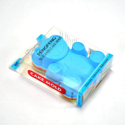 Set of four Wukusy silicone animal molds for cake, soap, chocolate, and candles, featuring detailed animal shapes for crafting.