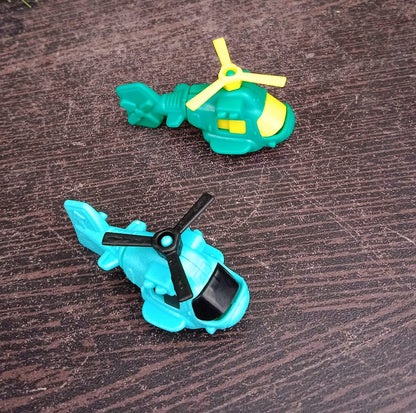 Wukusy small DIY helicopter toy for kids with rotating tail and wings, suitable for creative play and STEM learning.