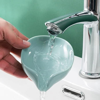 Wukusy self-draining soap holder stand with soap dish for bathroom or kitchen, designed to keep soap dry and organized.
