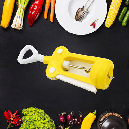 Wukusy 9142 multifunction kitchen tools set with stainless steel knife and plastic scissors, ideal for home kitchen use