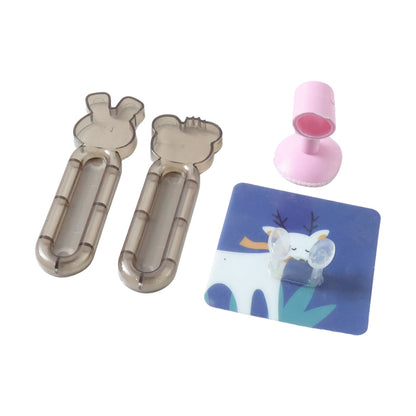 Set of three Wukusy cartoon animal door stoppers featuring colorful, playful designs to keep doors open or closed.