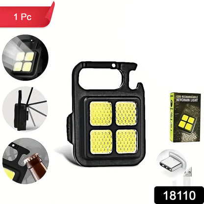 Wukusy 4 LED mini keychain light showing compact design with four bright LED bulbs for home improvement use