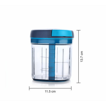 Wukusy 8107 Ganesh Master Chopper with 5 stainless steel blades, large 900ml capacity, ideal for chopping and blending ingredients.