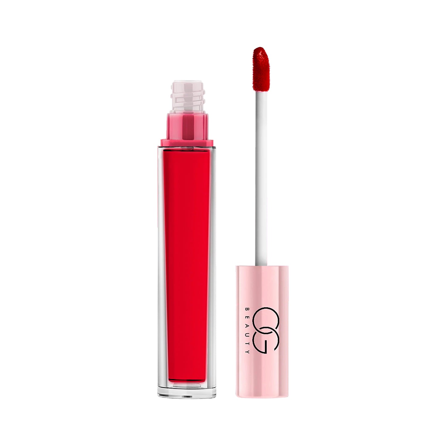 Wukusy Og Beauty Red Rush Moisture Lock Liquid Lipstick in 4.5 ml tube, vibrant red color, glossy finish, and sleek packaging.