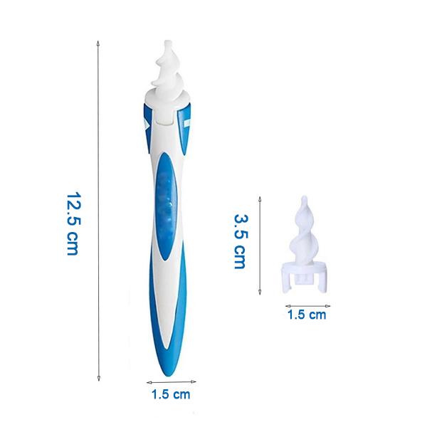 Wukusy 4656 Smart Swab silicone earwax removal tool with 16 disposable soft tips for gentle ear cleaning in health and beauty.